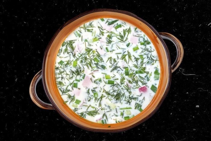 Окрошка с курицей
