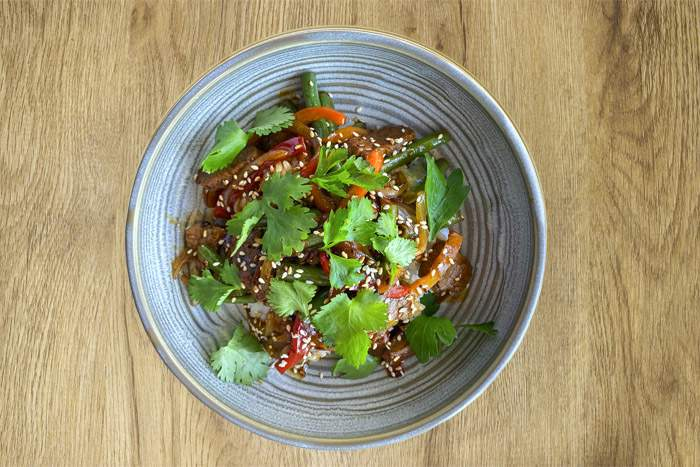 Рис с телячьей вырезкой